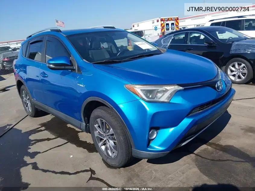 Toyota Rav4 Hybrid Xle 2016