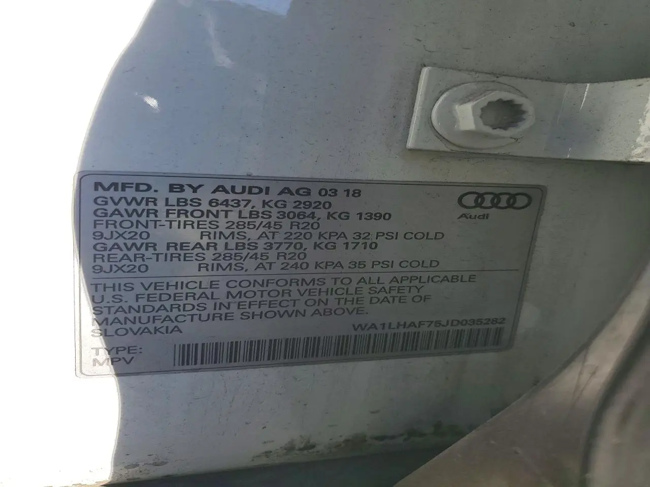Audi Q7 Premium Plus 2018